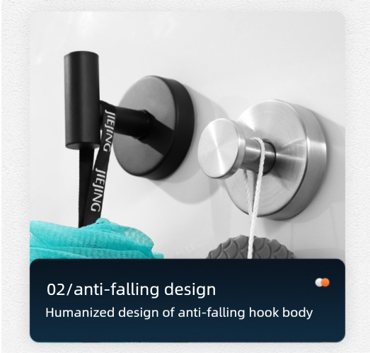 Heavy Duty Stainless Steel Suction Cup Hook Vacuum Wall Hanger Brushed Silver No Drill Towel Holder for Bathroom Kitchen & Shower - Waterproof