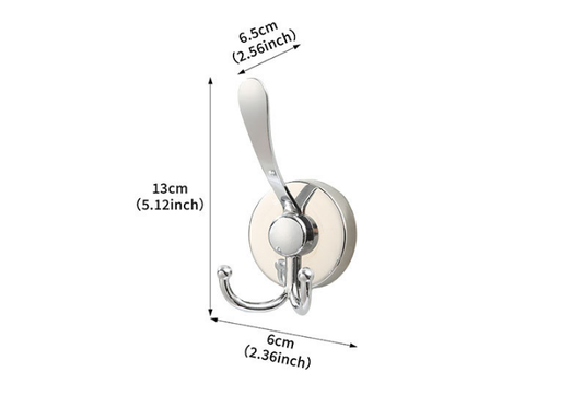 Stainless Steel Vacuum Suction Cup Hook Rack 3-Hook Silver Wall Mounted Towel Rail for Bathroom and Kitchen No Drilling Required