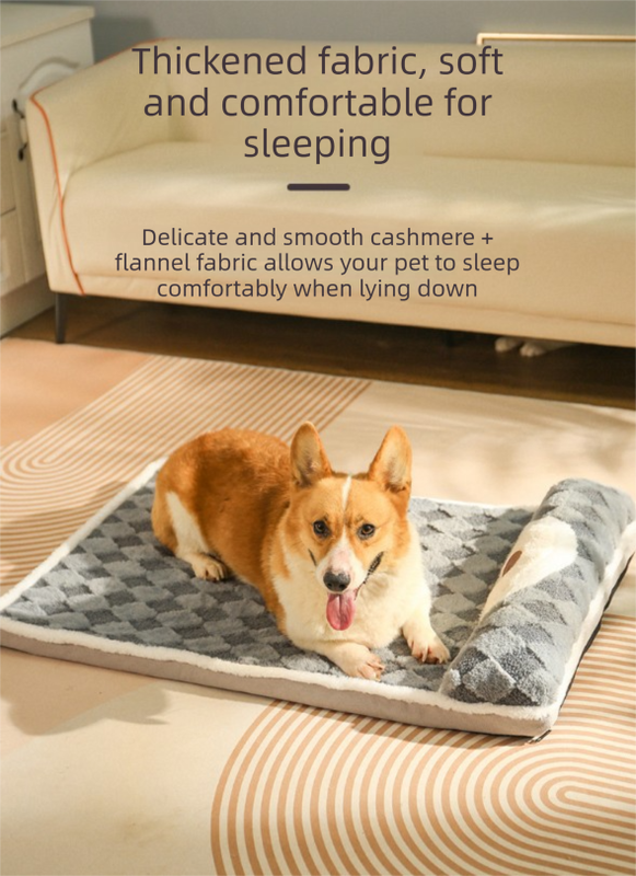 Thickened Soft Pet Bed Mat M Size Light Green Comfortable Dog Sleeping Pad Washable Cushion for Medium Dogs and Cats All Season Home Decor