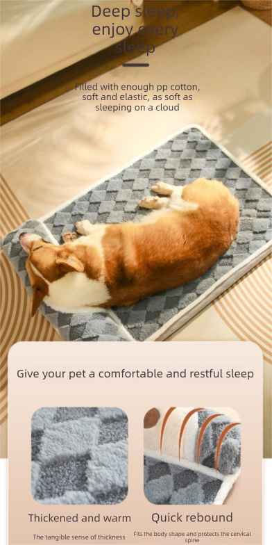 Thickened Soft Pet Bed Mat M Size Light Green Comfortable Dog Sleeping Pad Washable Cushion for Medium Dogs and Cats All Season Home Decor