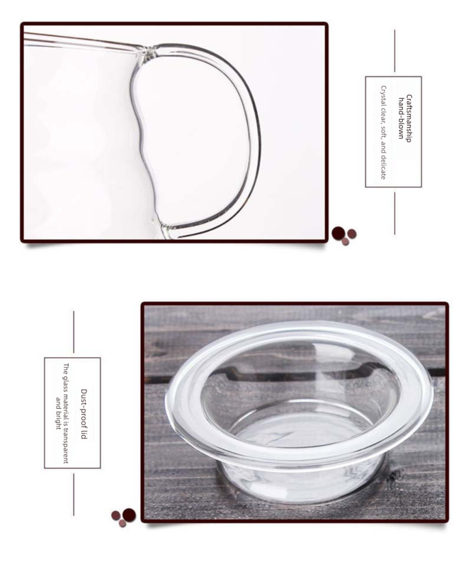 360ml Borosilicate Glass Coffee Server - Heat Resistant "Cloud" Pour Over Carafe with Lid - Drip Coffee Sharing Pot for Home Baristas (1-2 Cups)
