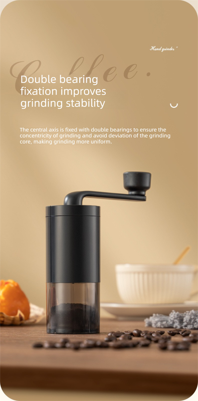MDJ-22 Manual Hand-Crank Coffee Grinder Precision Burr Mill with Adjustable Settings – New Value Edition Matte Black