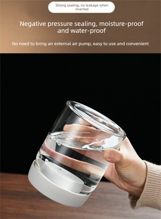 1800ml Extra Large Vacuum Sealed Glass Canister - One-Press Airtight Food Storage Jar - Tall Borosilicate Container for Bulk Coffee, Pasta & Cereal (Black Lid)