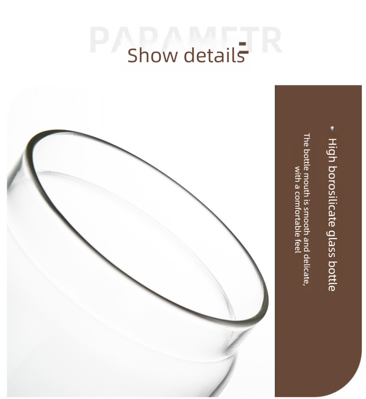 500ml Vacuum Sealed Glass Coffee Canister - One-Press Airtight Food Storage Jar - Moisture-Proof High Borosilicate Container for Beans & Tea (Black Lid)