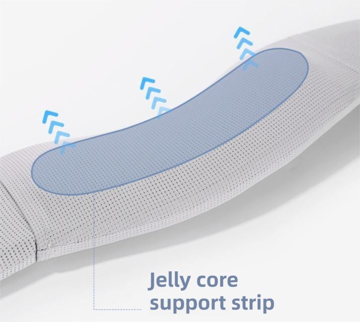 Black Adjustable Cooling Jelly Core Neck Brace with Washable Cover - 3D Hollow Cervical Collar for Posture & Forward Head Correction (L Size)