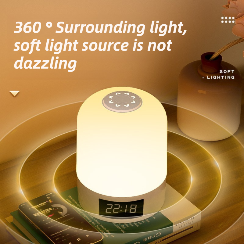 Smart Digital Clock Night Light - Touch Dimmable Bedside Lamp & Sleep Aid for Nursery, Feeding & Bedroom (K2021)