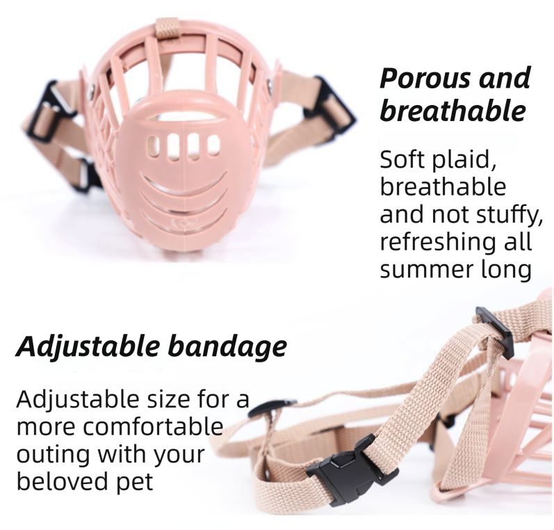 Anti-Biting & Anti-Foraging Dog Muzzle - Breathable & Soft TPE Safety Mask with Secure Straps (#5 Fits 20kg )