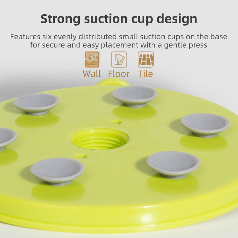 Green Interactive Pet Slow Feeder & 3D Textured Oral Cleanner - 3-in-1 Mounting Durable TPR Lick Mat for Dogs & Cats
