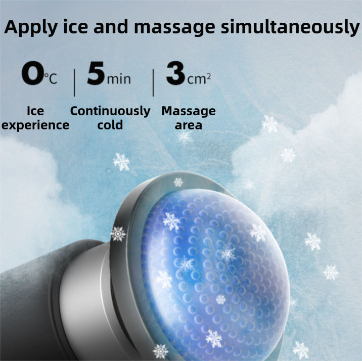 Black Gold Mini Hot Cold Massage Gun with10 Heads - 6 Intensity Dual Thermal Therapy Deep Muscle Reliever for Gym Fitness Recovery