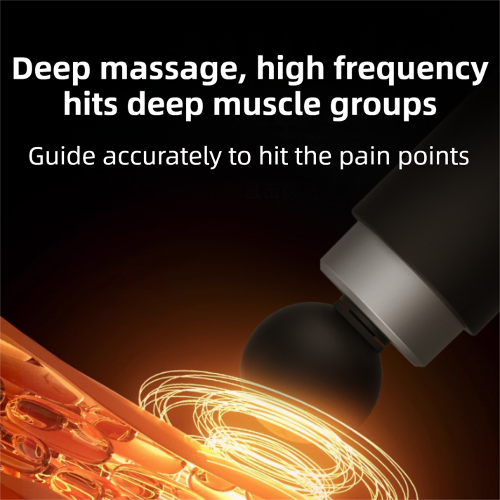 Black Gold Mini Hot Cold Massage Gun with10 Heads - 6 Intensity Dual Thermal Therapy Deep Muscle Reliever for Gym Fitness Recovery