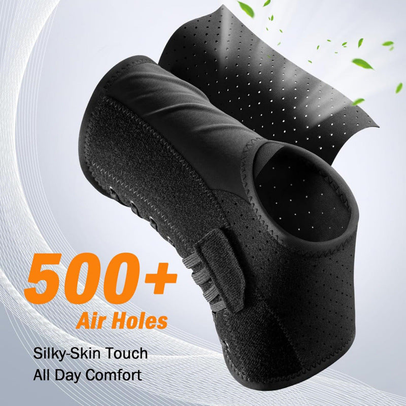 XS Size Black Triple-Layer Compression Ankle Brace With Adjustable Lace-Up - Breathable Sprain Prevention Sleeve