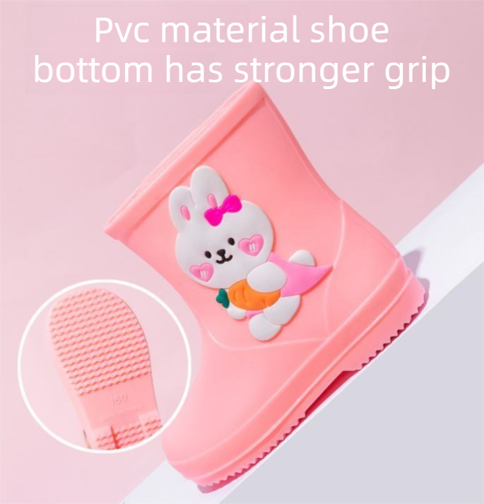 Cute Yellow Duck Kids Rain Boots with Removable Warm Cotton Liner - Waterproof Anti-Slip Toddler Wellies for Foot Length 19CM