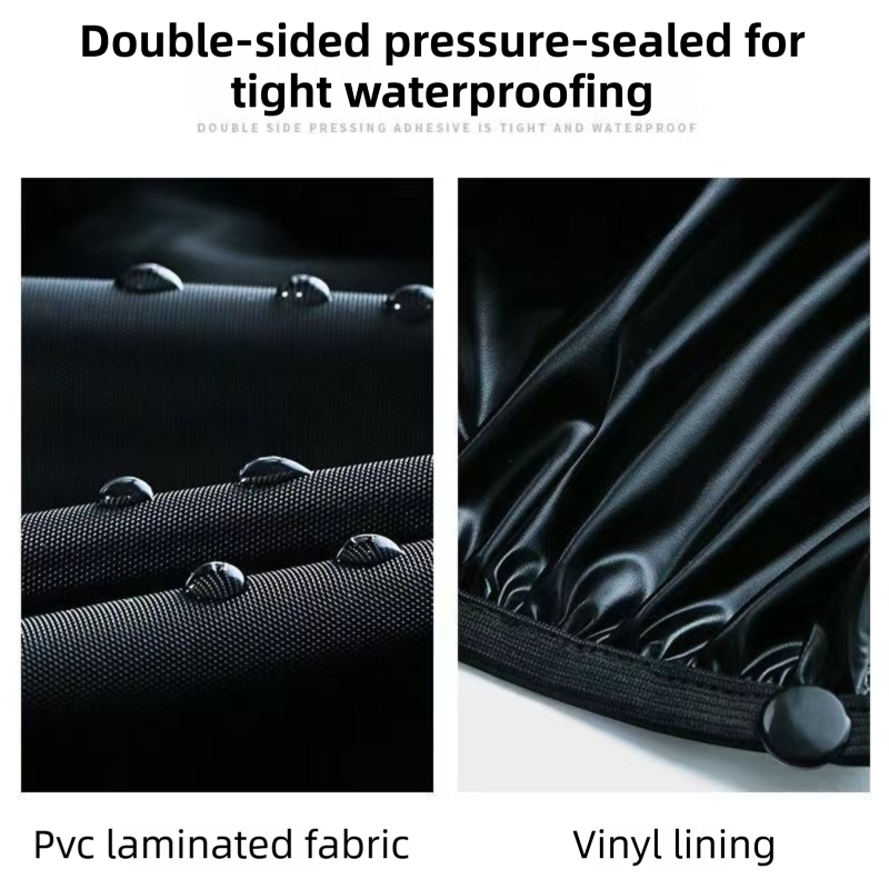 A Pair 40CM High-Tube Double-Layer Waterproof Rain Boot Covers - Durable Anti-Slip Reflective Motorcycle Over-Shoes (L Size)