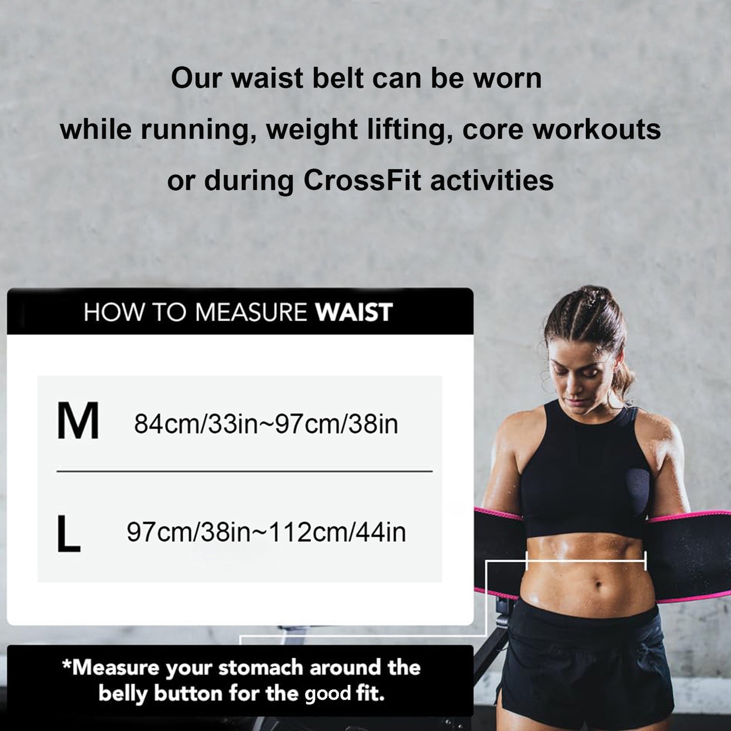 Red Premium Seamless Waist Trimmer and Body Shaper (L Size) - Postpartum Recovery & Fitness Sweat Belt for Lumbar Support