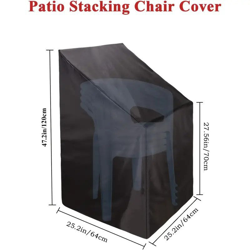 Heavy Duty Oxford Outdoor Furniture Protector Set - Waterproof & Dustproof Round Dining Table(185x110cm) and Lounge Chair Cover(64x64x70x120cm) Bundle