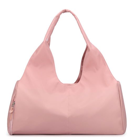 Pink Large Capacity Travel Duffel Bag - Lightweight Sports Gym Bag with Dry Wet Separation for Weekend Getaways and Business Trips