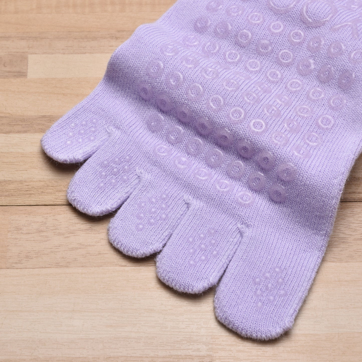 Grey 2pcs Women's 5-Finger Ballet Style Yoga Socks - Non-Slip Grip Pilates & Dance Socks with Elegant Lace Trim and Elastic Cross Strap