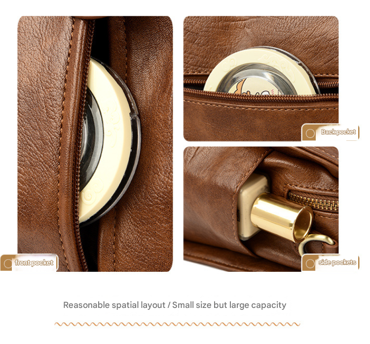 Blue Vintage Look PU Leather Box Bag | Stylish Top Handle Crossbody Tote | Multi-Carry Bucket Bag with Wide Strap