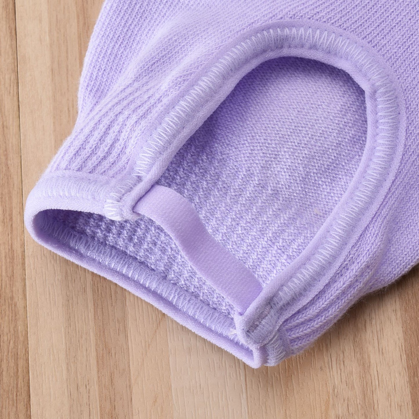Purple 2-Pack Women's Non-Slip Yoga Gloves - Open Back Half Finger Cotton Stretchy Grip Gloves for Aerial Yoga, Pilates, and Fitness