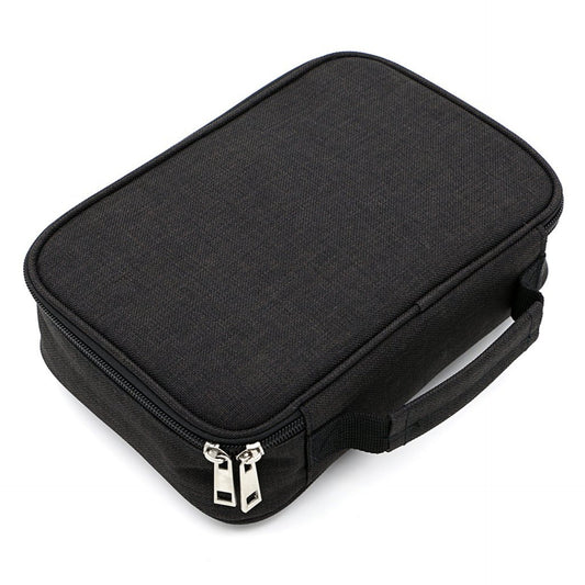 Black72-Slot Pencil Case  Large Capacity -Oxford Cloth Storage for Students, Artists & Stationery (23x7x16 cm, 228g)