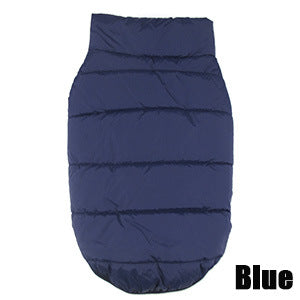 S Navy Blue Premium Fleece-Lined Pet Winter Vest | Thickened Padded Dog and Cat Coat | Warm Windproof Outdoor Jacket