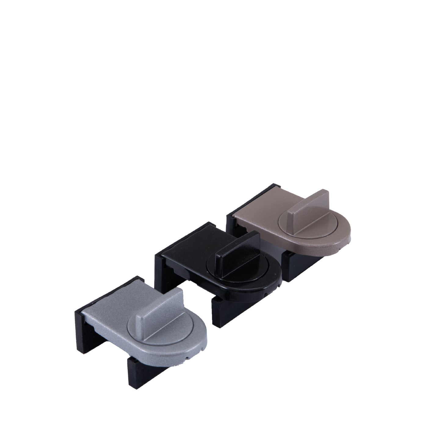 3 Pcs Brown Window Lock & Door Limiting Device – Multi-Functional, No-Drill Safety Lock for Sliding Windows and Doors