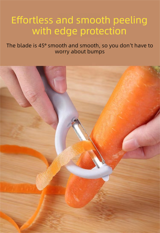 2 Pcs White Multi-Functional Vegetable & Fruit Peeler – Stainless Steel Blade with Ergonomic PP Handle (60g)
