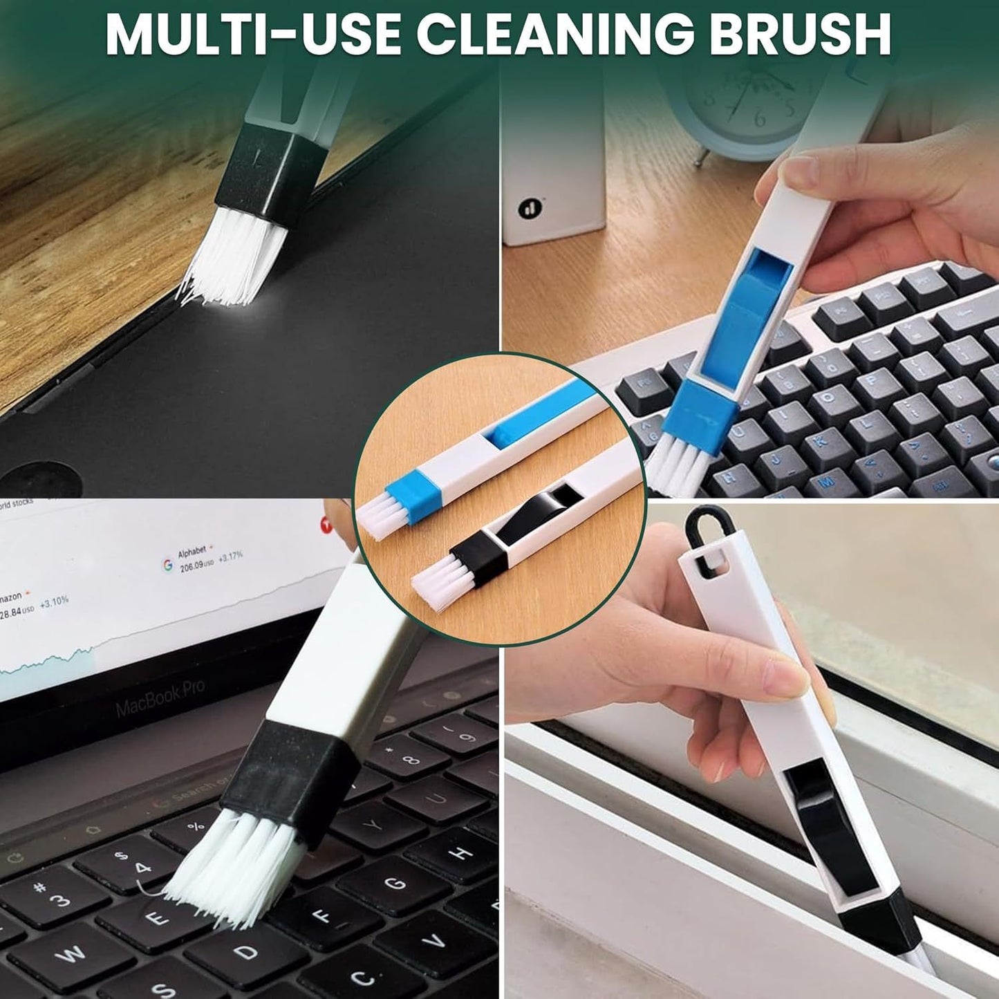 Set A Multi-Use Heavy-Duty Cleaning Brush Set – 14-Piece Hard Bristle Tool Kit for Kitchen, Bathroom & Tight Spaces