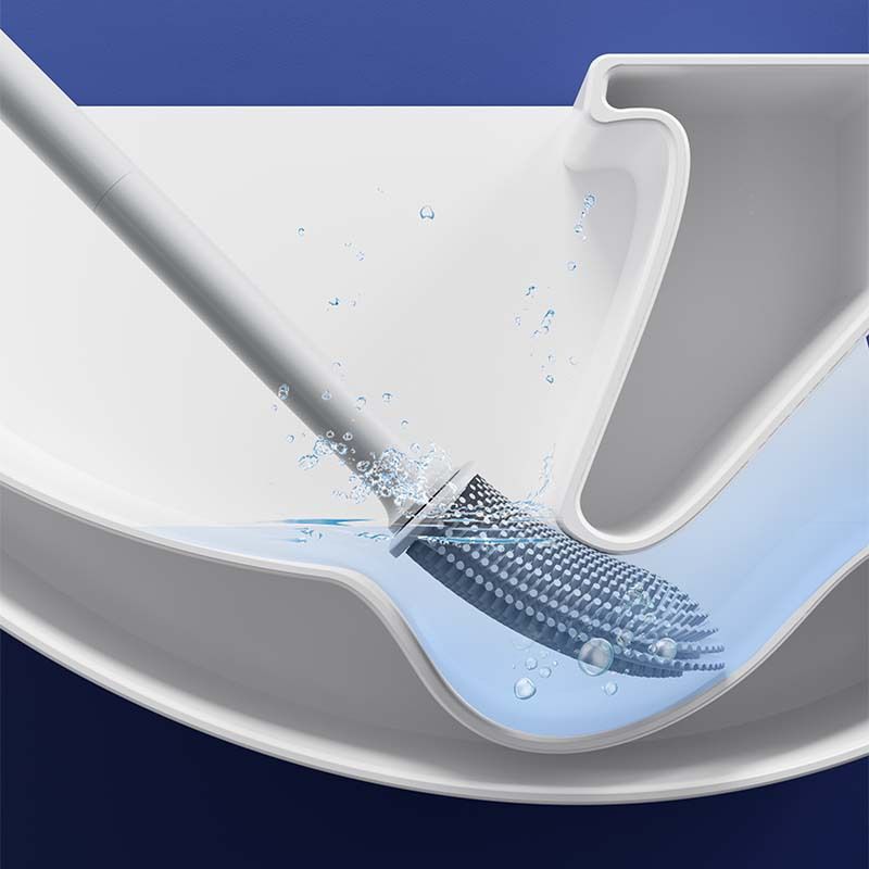 Black Wall-Mountable Toilet Brush Set – Soft-Tip 360° Cleaning System