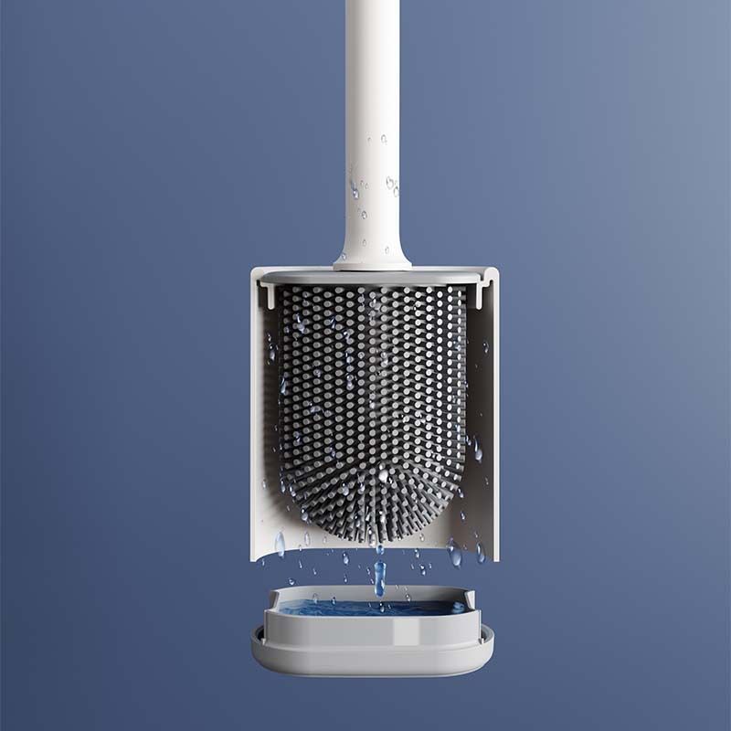 Black Wall-Mountable Toilet Brush Set – Soft-Tip 360° Cleaning System