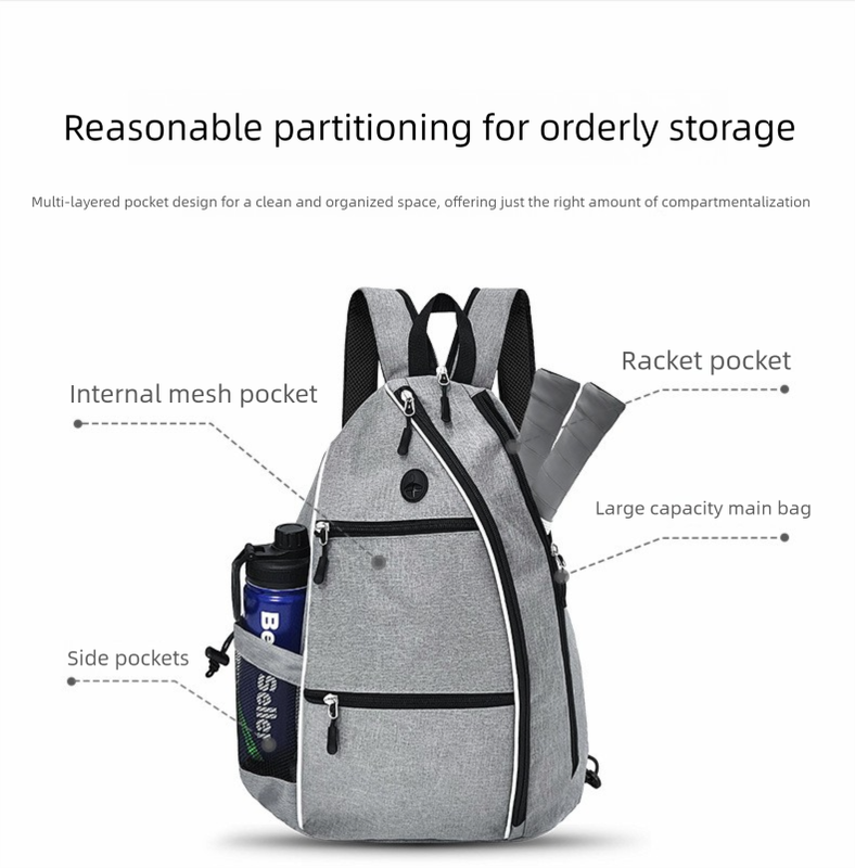 Blue Pickleball Multi-Sport Backpack – Oxford Fabric, Dual-Carry, Smart-Organized