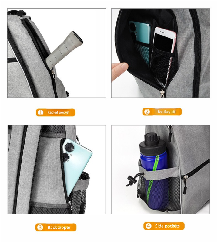 Blue Pickleball Multi-Sport Backpack – Oxford Fabric, Dual-Carry, Smart-Organized