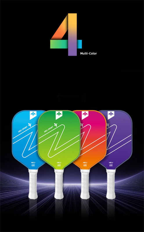 Purple Gradient Pickleball Paddle Set -  Fiberglass Paddles with PP Honeycomb Core, 2 Paddles 4 Balls & Carry Bag