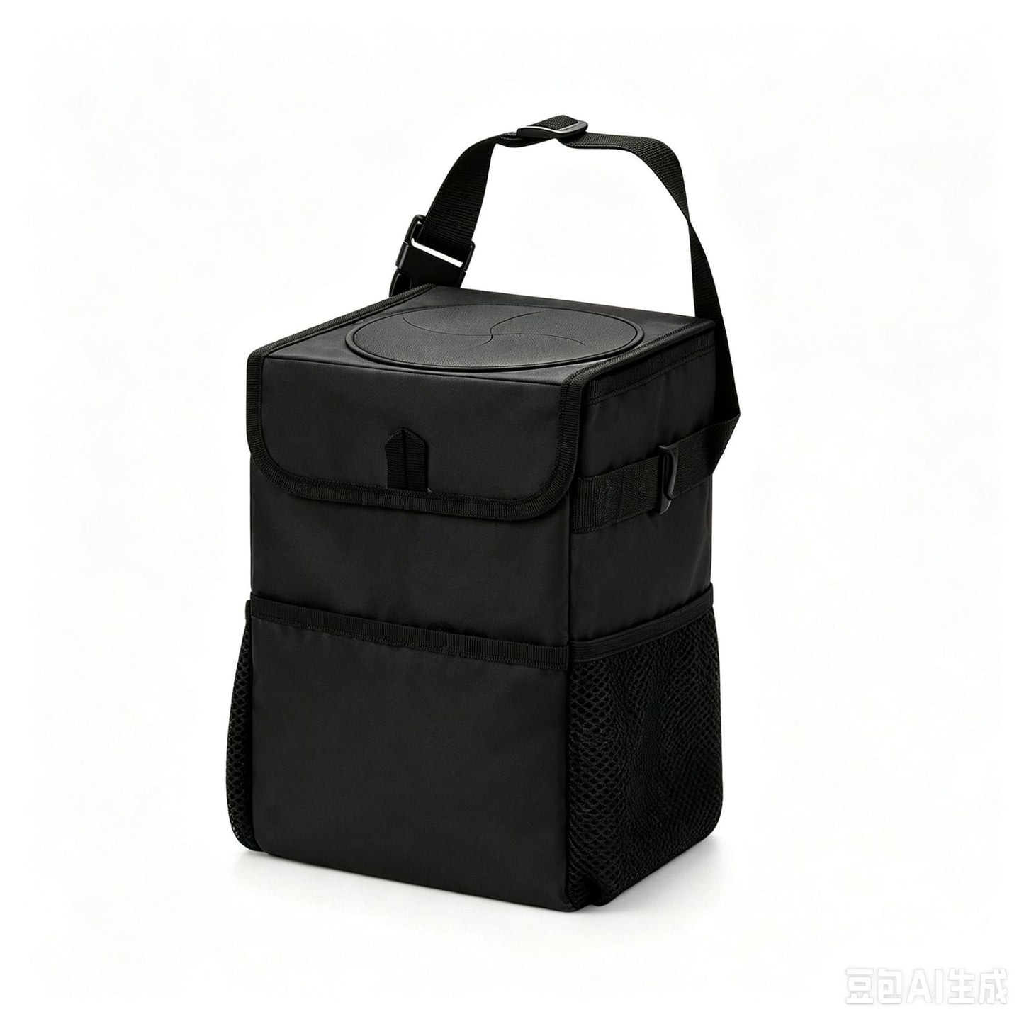 Collapsible Car Rubbish Bin - Oxford Cloth with Vinyl Lining, Compact 15 x 16 x 25 cm Car Storage Organiser for Road Trips and Everyday Vehicle Use