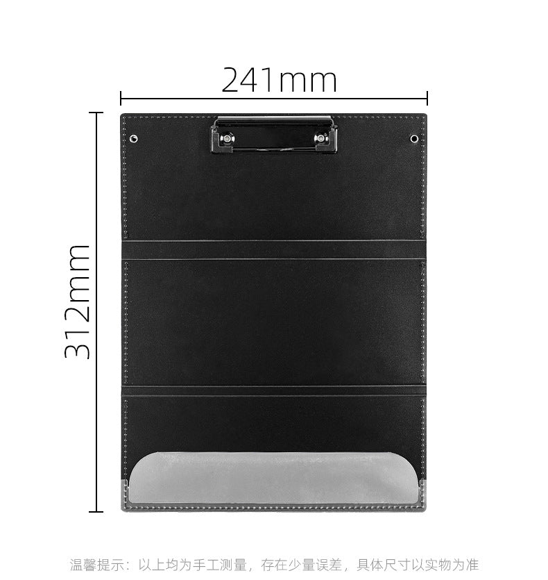 Blue-green Three-Fold Clipboard with Document Holder – PP Material, Compact Design for Medical & Office Use