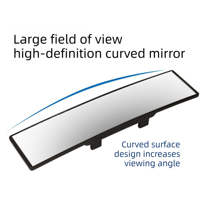 Wide-View Curved Interior Rearview Mirror – Anti-Glare, Anti-Fog, Easy Clip-On Installation