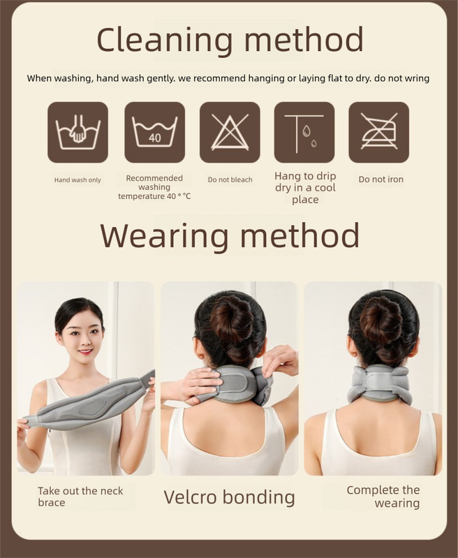 Black Reinforced Neck Support Brace – Adjustable Cervical Collar with PP Support Strips for Posture Correction and Daily Use