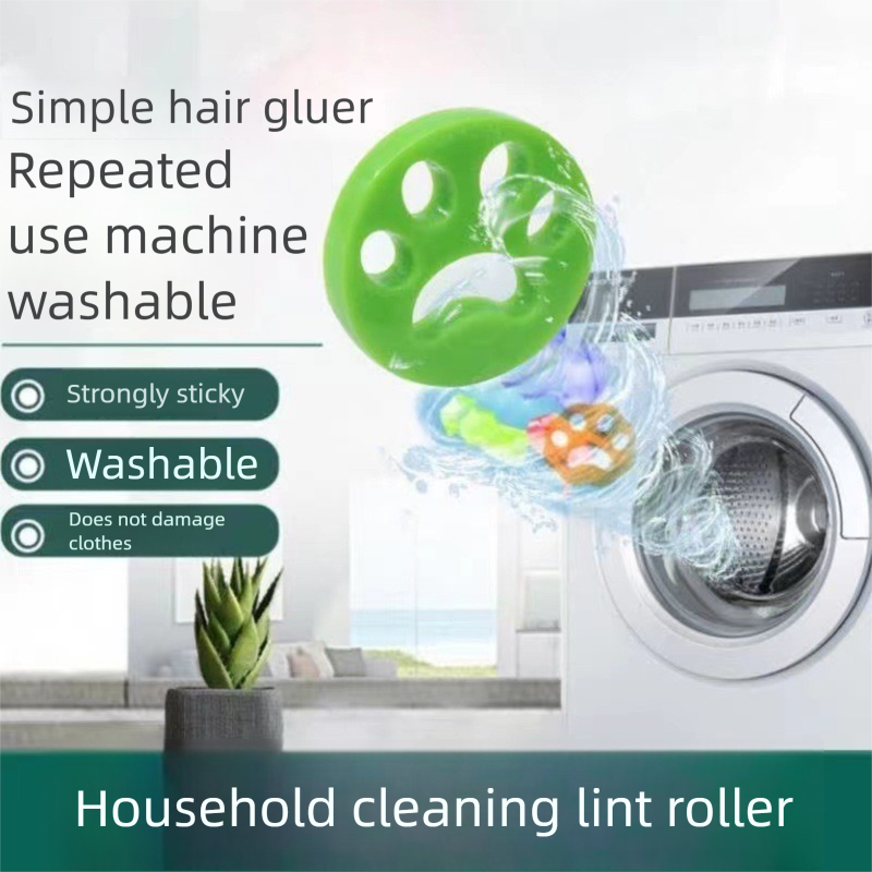 Circular Green 10-Pack Reusable Silicone Cat Paw Lint Remover for Clothes and Laundry, Double-Sided Sticky Cleaner for Pet Hair and Dust – Ideal for Home Use