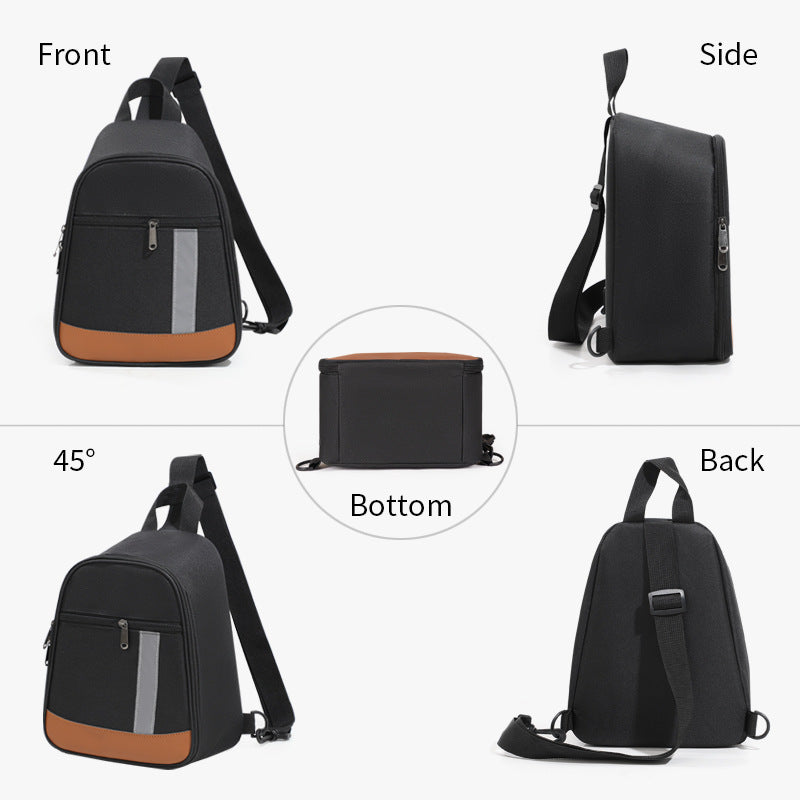 Black Portable Insulated Lunch Bag with Thick Aluminum Foil Lining – Oxford Fabric Thermal Food Carrier for Work, School, Travel & Outdoor Use
