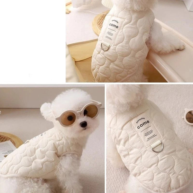 Green Winter Dog Vest for Small and Medium Breeds – Thickened Warm Quilted Coat with Soft Fleece Lining, Adjustable Fit for Dogs and Cats(Size: XL)