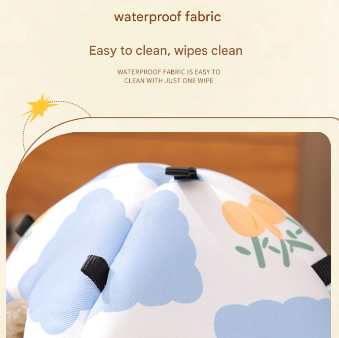 Cartoon cat Soft Shelter for Small Mammals – Hanging & Floor Use, Waterproof Surface, Easy Clean(Size: S)