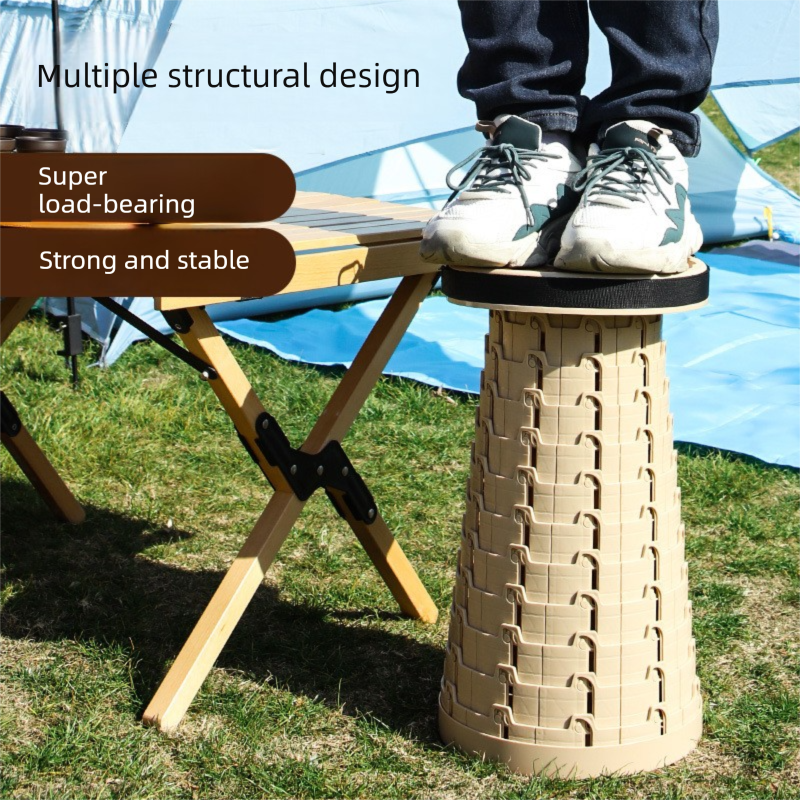 Adjustable Folding Stool – Portable, Height-Regulatable Seat with Carry Bag for Outdoor Use