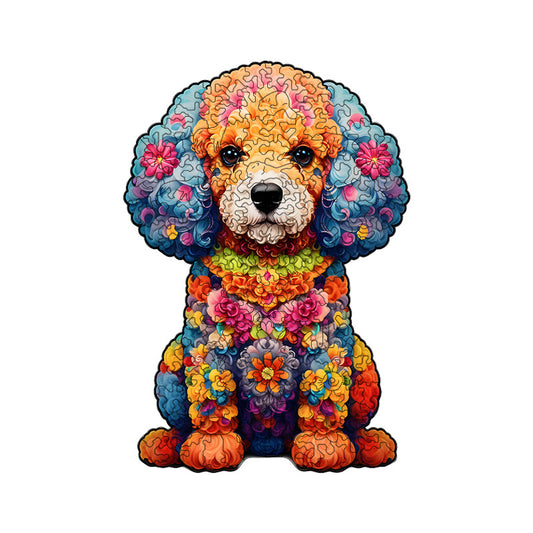 Irregular-Shaped Puzzle – A3 Size (33×43cm), 210-Piece Design, 4mm Thickness, Compact Packaging(Petal Teddy)