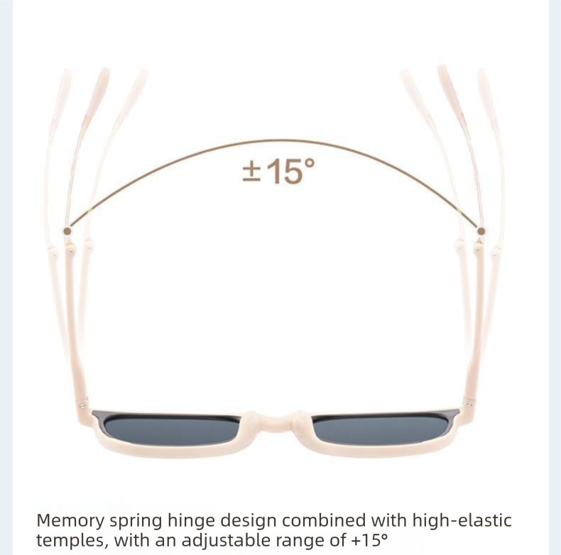 Autumn Tea Foldable UV400 Sunglasses for Men and Women – Lightweight Driving & Outdoor Sun Glasses with Hard Case, 18.4g TR+Metal Frame, Compact 32mm Folded Size