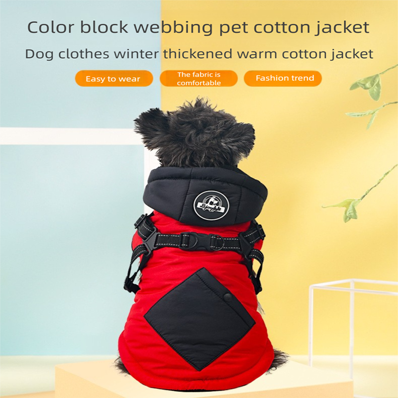 Green Thickened Winter Dog Coat with Reflective Strips – Waterproof, Windproof Pet Jacket for Small to Medium Dogs, Adjustable Fit with Detachable Leash Hook and Decorative Velcro Patch(Size: XL)