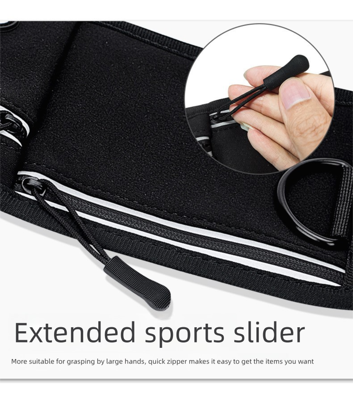 Black Shock-Absorbing Running & Dog Walking Belt – Integrated Waist Pack with Retractable Traction Rope and Ergonomic Support