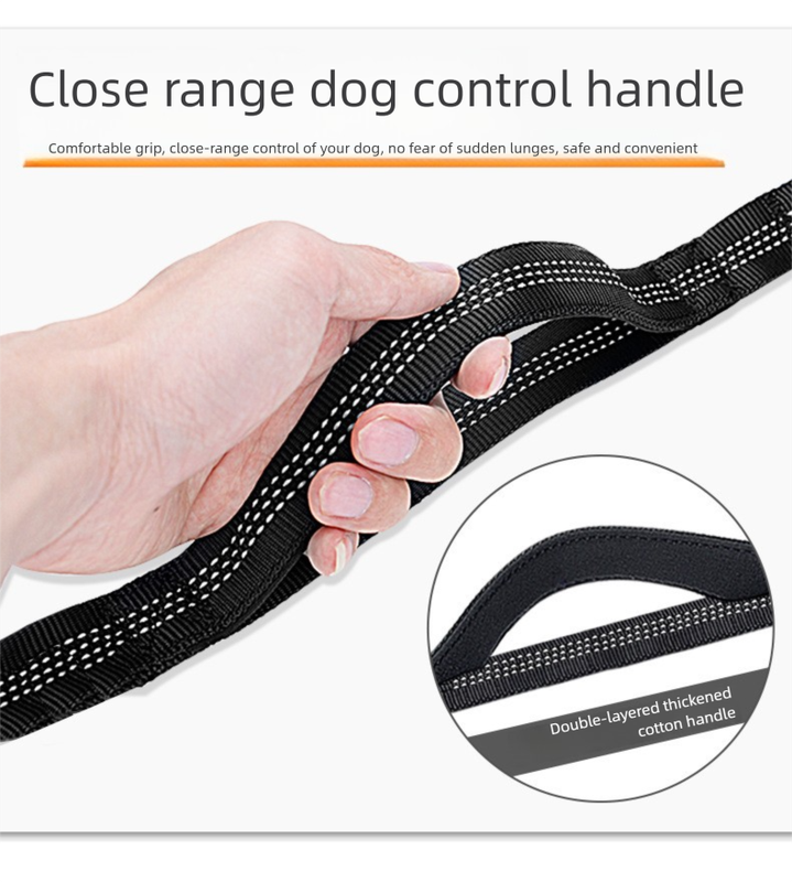 Black Shock-Absorbing Running & Dog Walking Belt – Integrated Waist Pack with Retractable Traction Rope and Ergonomic Support