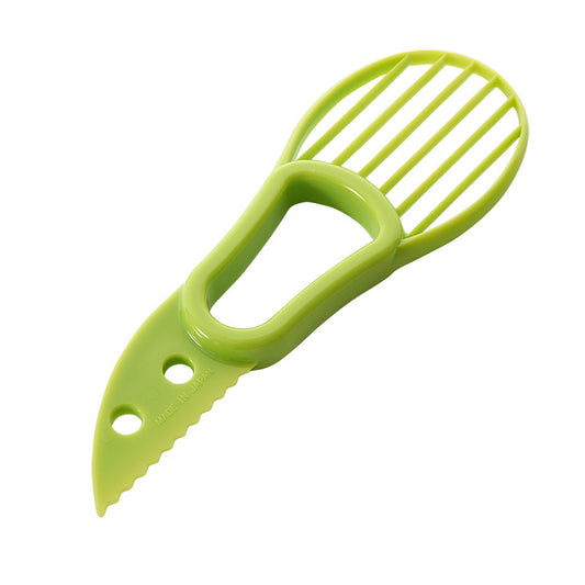 5-Pack Green Multi-Function Fruit Cutter Set – Precision Avocado Slicer with Integrated Pit Remover & Even Slicing Grid, PP Material, Compact Design
