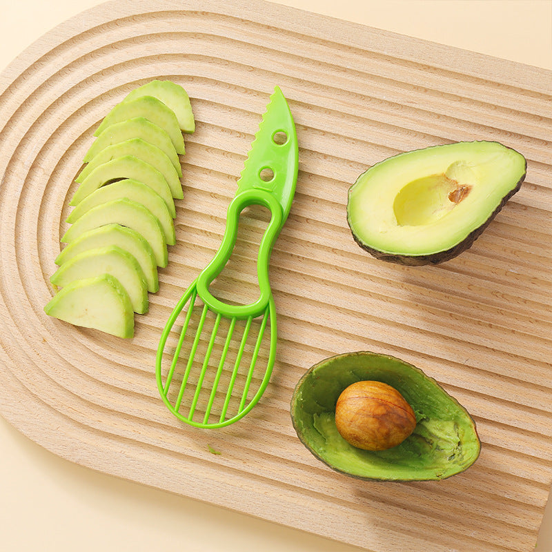 5-Pack Green Multi-Function Fruit Cutter Set – Precision Avocado Slicer with Integrated Pit Remover & Even Slicing Grid, PP Material, Compact Design