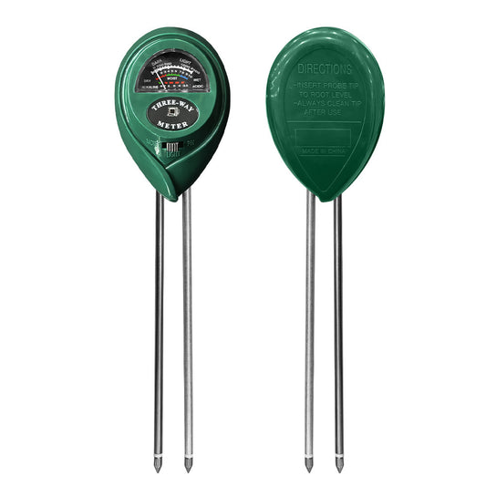 3-in-1 Soil Tester Meter for Moisture, pH and Light Intensity – Battery-Free Analog Probe for Gardening, Farming and Plant Care